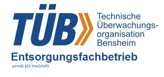TÜB >> Technische Überwachungsorganisation Bensheim - Entsorgungsfachbetrieb (gemäß 52 KrwG/AbfG)